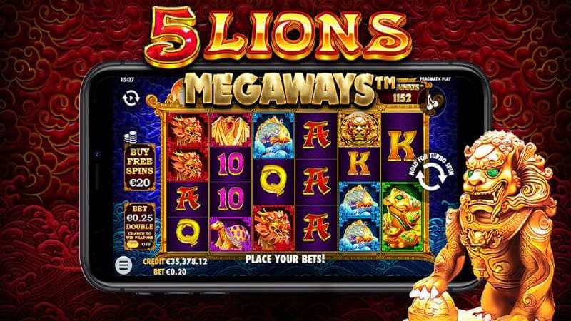 Quay hũ 5 Lions Megaway nhận lộc tràn đầy